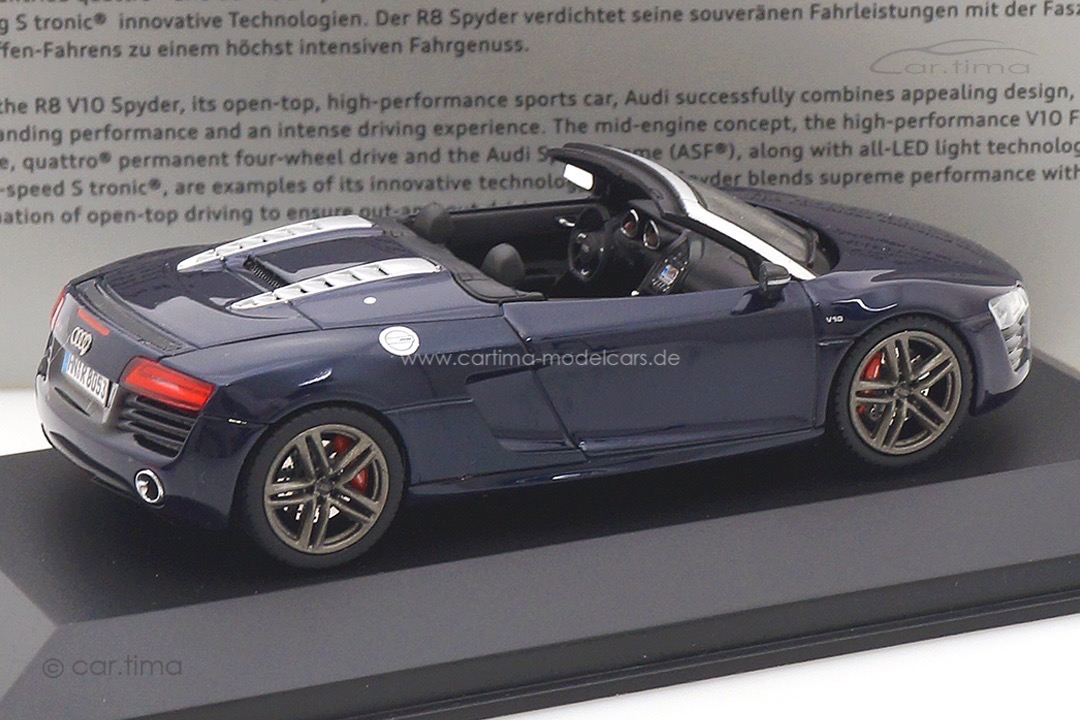 Audi R8 Spyder Estorilblau quattro GmbH 1:43 501.12.185.23