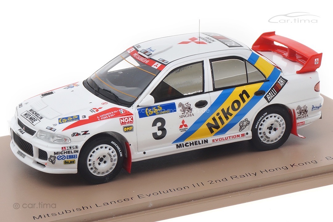 Mitsubishi Lancer EVOLUTION III Rallye Hong Kong 1995 Vatanen/Pons Spark 1:43 S6520 Mitsubishi Lancer EVOLUTION III Rallye Hong Kong 1995 Vatanen/Pons Spark 1:43 S6520
