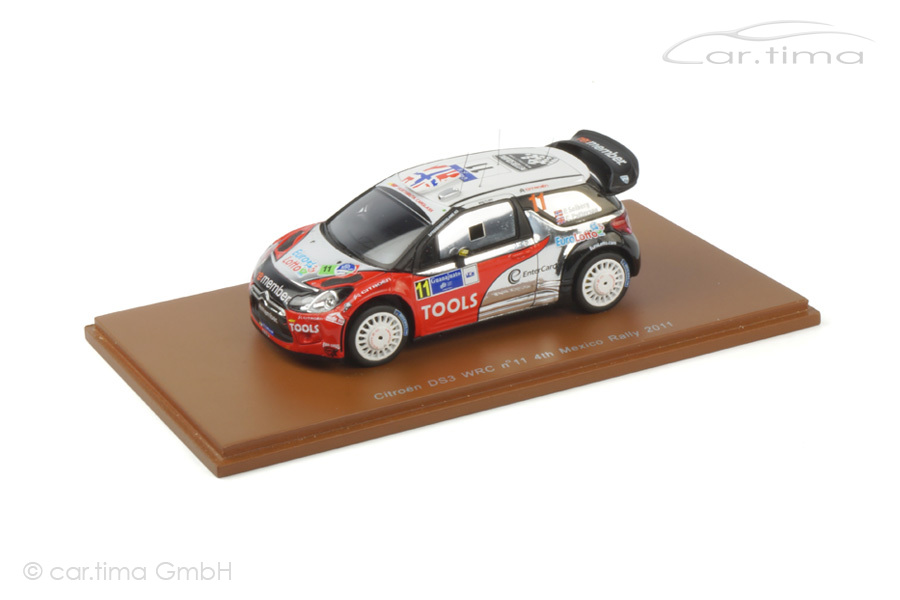 Citroen DS3 WRC Mexico Rally 2011 Solberg/Patterson Spark 1:43 S3304