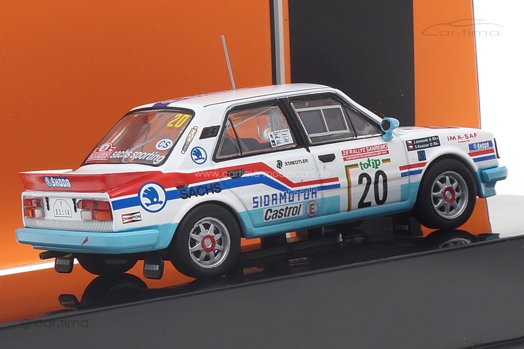 Skoda 130 LR Rallye Sanremo 1986 Kvaizar/Janecek IXO 1:43 RAC337 Skoda 130 LR Rallye Sanremo 1986 Kvaizar/Janecek IXO 1:43 RAC337