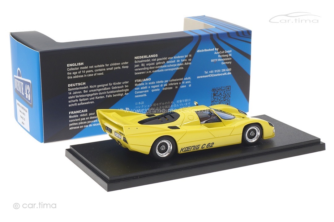 Koenig C62 gelb Avenue43 1:43 60115 Koenig C62 gelb Avenue43 1:43 60115