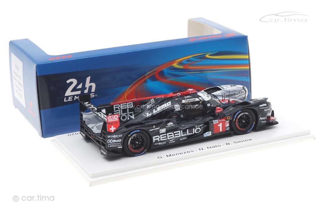 Rebellion R13-Gibson 24h Le Mans 2020 Menezes/Nato/Senna Spark 1:43 S7955 Rebellion R13-Gibson 24h Le Mans 2020 Menezes/Nato/Senna Spark 1:43 S7955