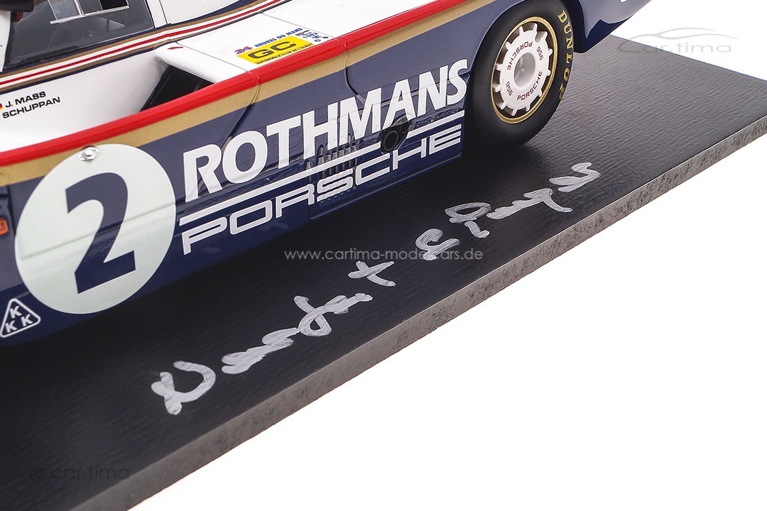 Porsche 956 L 24h Le Mans 1982 Signatur Norbert Singer inkl. Vitrine Spark 1:18 18S423SIG