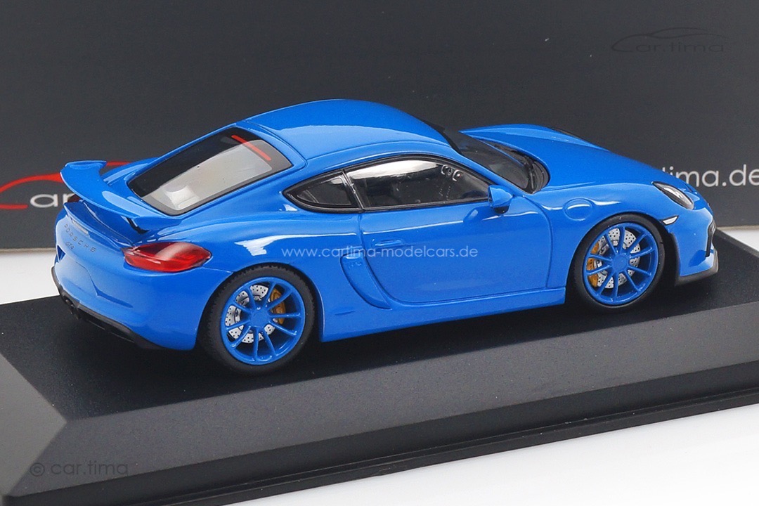 Porsche Cayman GT4 Voodooblau/Rad voodooblau Minichamps car.tima CUSTOMIZED 1:43