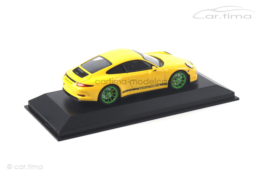 Porsche 911 (991) R Racinggelb/Rad grün Minichamps car.tima CUSTOMIZED 1:43 Porsche 911 (991) R Racinggelb/Rad grün Minichamps car.tima CUSTOMIZED 1:43