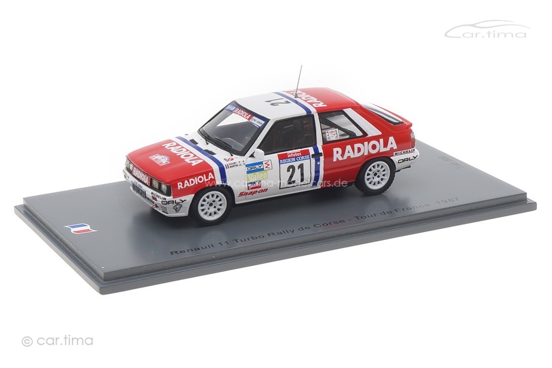 Renault 11 Turbo Tour de Corse 1987 Rouby/Martin Spark 1:43 SF146 Renault 11 Turbo Tour de Corse 1987 Rouby/Martin Spark 1:43 SF146