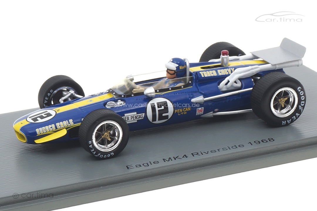 Eagle MK4 Riverside 1968 Mark Donohue Spark 1:43 S4260 Eagle MK4 Riverside 1968 Mark Donohue Spark 1:43 S4260