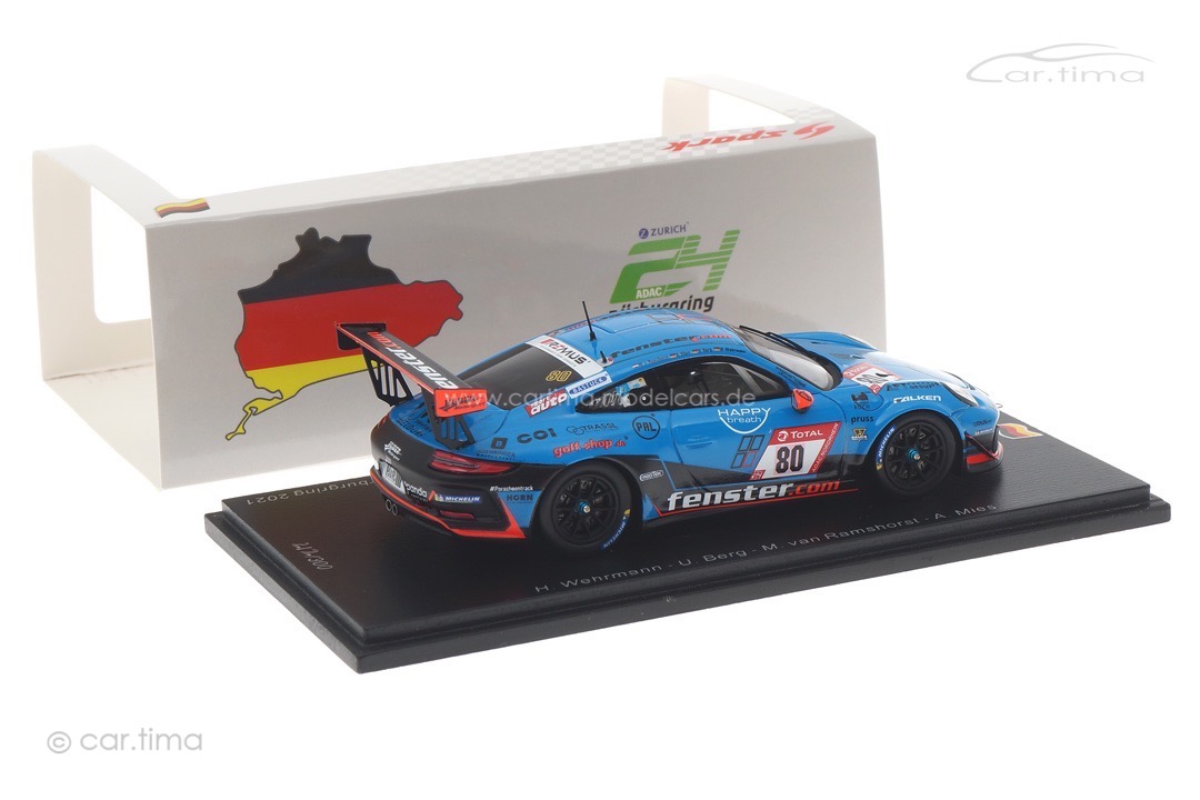 Porsche 911 GT3 Cup Class winner 24h Nürburgring 2021 Berg/Mies/Wehrmann Spark 1:43 SG769