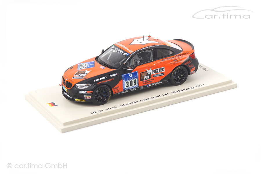 BMW M235i 24h Nürburgring 2014 Wirtz/Rink/Kvitka/Wolter Spark 1:43 SG165