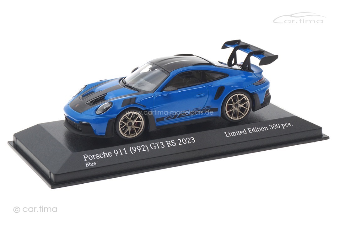 Porsche 911 (992) GT3 RS Weissach Paket Sharkblue/Rad gold Minichamps 1:43 413062110 Porsche 911 (992) GT3 RS Weissach Paket Sharkblue/Rad gold Minichamps 1:43 413062110