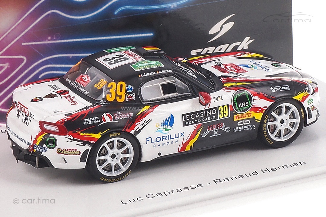 Abarth 124 Rally RGT Rallye Monte Carlo 2020 Caprasse/Herman Spark 1:43 S6565 Abarth 124 Rally RGT Rallye Monte Carlo 2020 Caprasse/Herman Spark 1:43 S6565