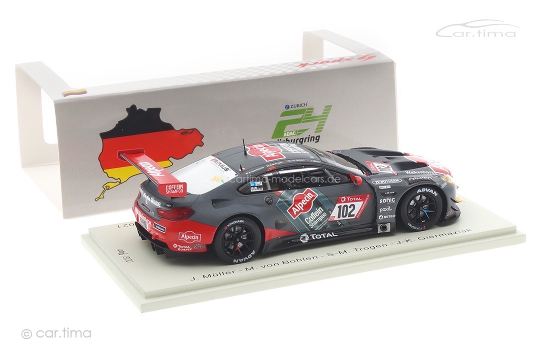 BMW M6 GT3 24h Nürburgring 2021 Giermaziak/Müller/Trogen/von Bohlen Spark 1:43 SG760 BMW M6 GT3 24h Nürburgring 2021 Giermaziak/Müller/Trogen/von Bohlen Spark 1:43 SG760