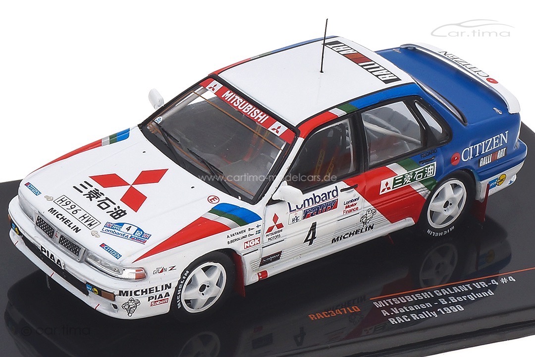 Mitsubishi Galant VR-4 RAC Rallye 1990 Vatanen/Berglund IXO 1:43 RAC347LQ Mitsubishi Galant VR-4 RAC Rallye 1990 Vatanen/Berglund IXO 1:43 RAC347LQ