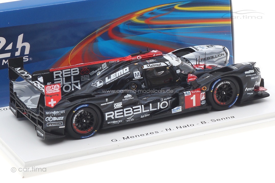 Rebellion R13-Gibson 24h Le Mans 2020 Menezes/Nato/Senna Spark 1:43 S7955 Rebellion R13-Gibson 24h Le Mans 2020 Menezes/Nato/Senna Spark 1:43 S7955