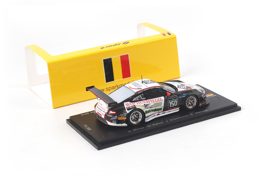 Porsche 911 (997 II) GT3 R 24h Spa 2014 Menzel/Krumbach/Kainz/Weiss Spark 1:43 SB101 Porsche 911 (997 II) GT3 R 24h Spa 2014 Menzel/Krumbach/Kainz/Weiss Spark 1:43 SB101