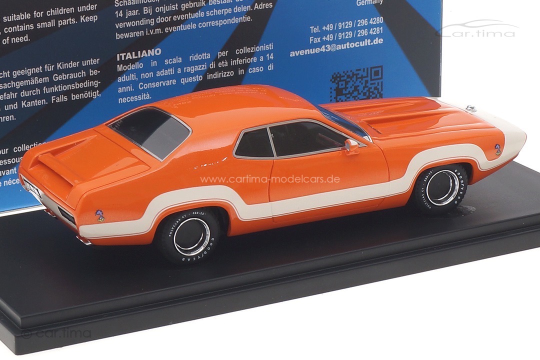 Plymouth Road Runner Rapid Transit 1971 orange Avenue43 1:43 60081 Plymouth Road Runner Rapid Transit 1971 orange Avenue43 1:43 60081