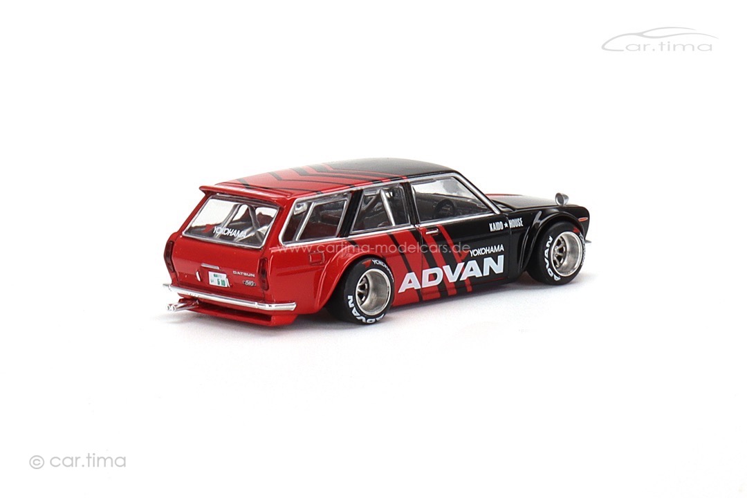 Datsun KAIDO 510 Wagon ADVAN black/red MINI GT 1:64 KHMG033