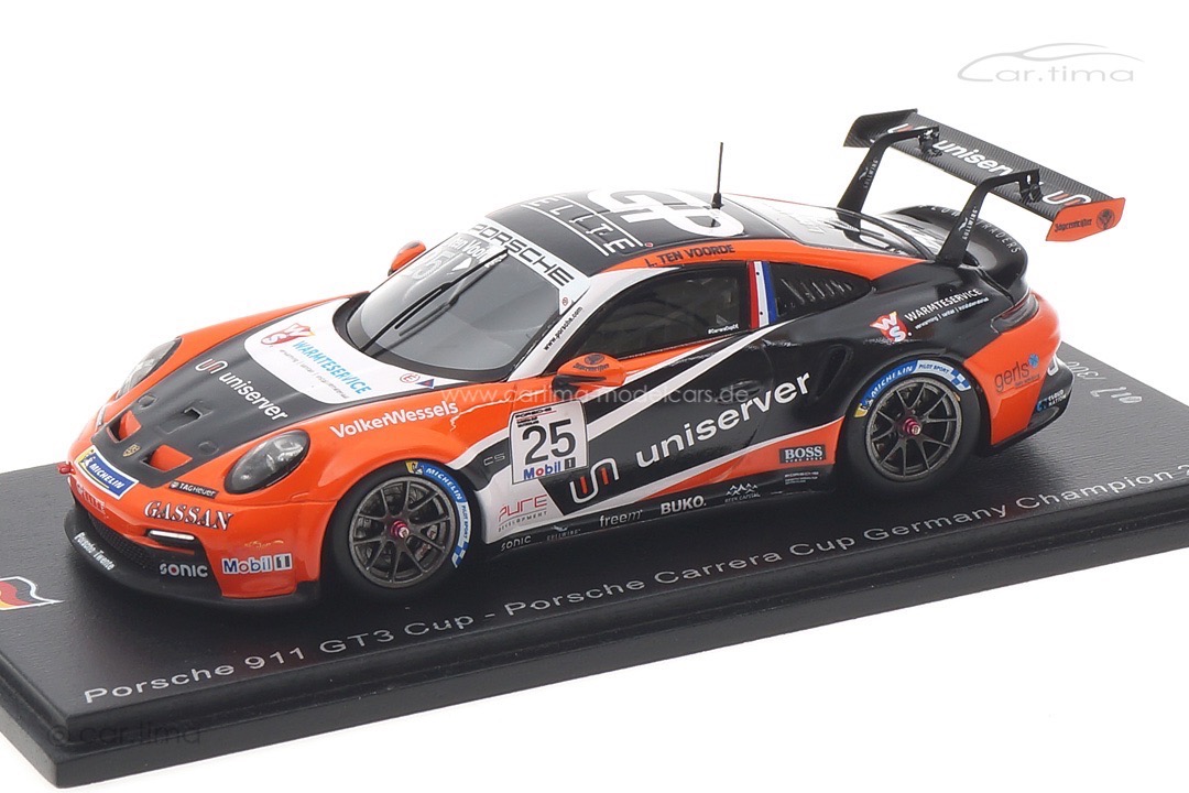 Porsche 911 GT3 Cup Champion Carrera Cup 2021 Larry ten Voorde Spark 1:43 SG813 Porsche 911 GT3 Cup Champion Carrera Cup 2021 Larry ten Voorde Spark 1:43 SG813