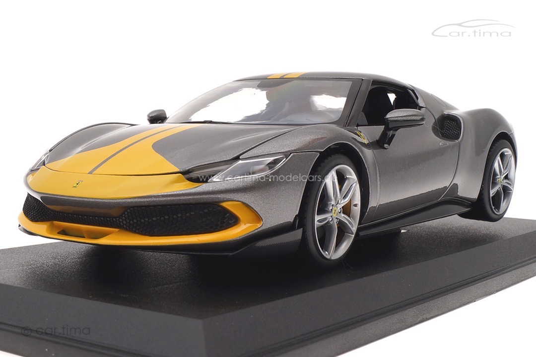 Ferrari 296 GTB Assetto Fiorano 2022 grau met./gelb Bburago 1:18 18-16017G Ferrari 296 GTB Assetto Fiorano 2022 grau met./gelb Bburago 1:18 18-16017G