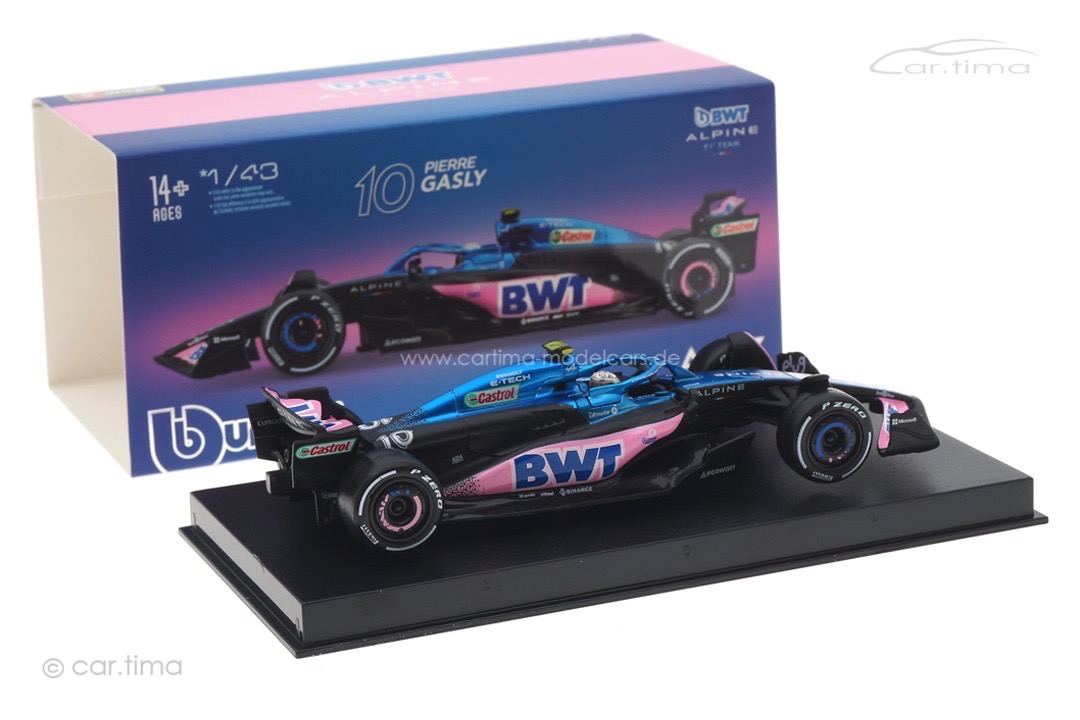BWT Alpine A523 GP 2023 Pierre Gasly Bburago 1:43 18-38073GASLY BWT Alpine A523 GP 2023 Pierre Gasly Bburago 1:43 18-38073GASLY