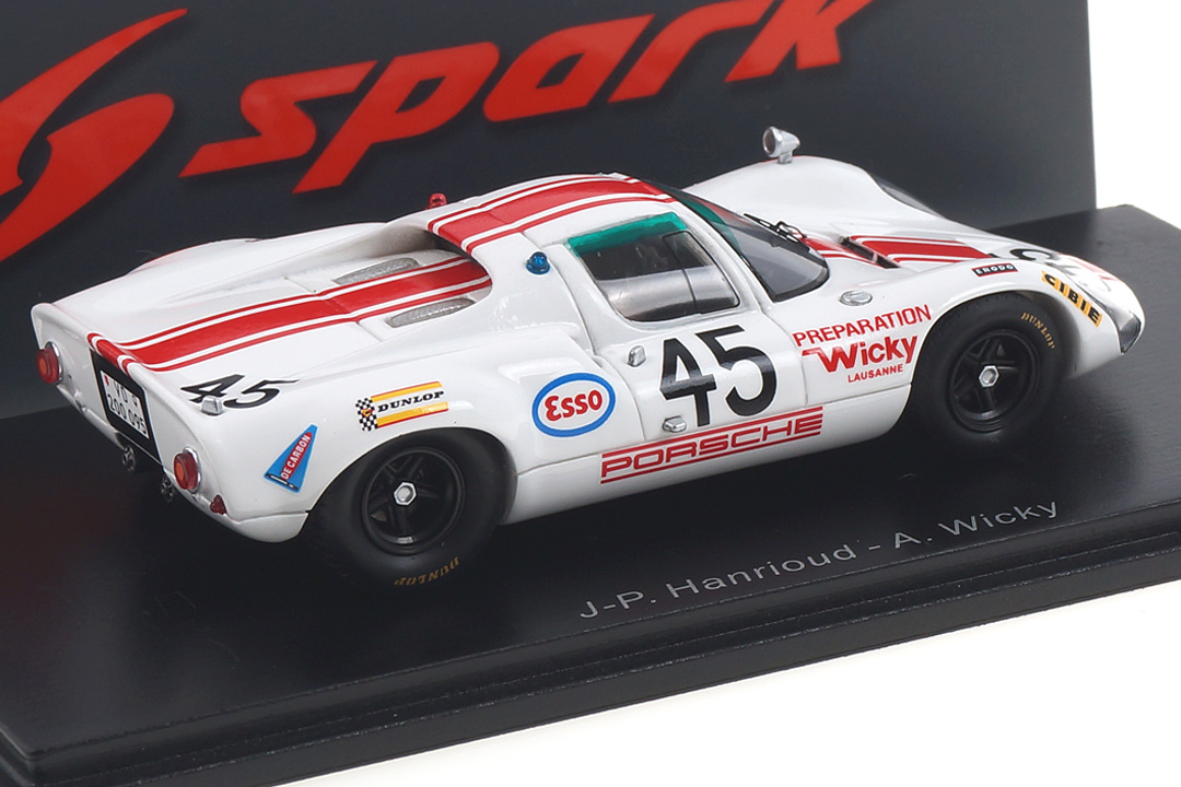 Porsche 910 24h Le Mans 1968 Hanrioud/Wicky Spark 1:43 S4686 Porsche 910 24h Le Mans 1968 Hanrioud/Wicky Spark 1:43 S4686
