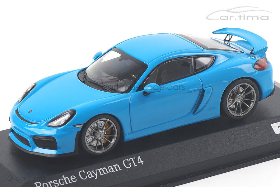 Porsche Cayman GT4 Rivierablau Minichamps 1:43 CA04316077