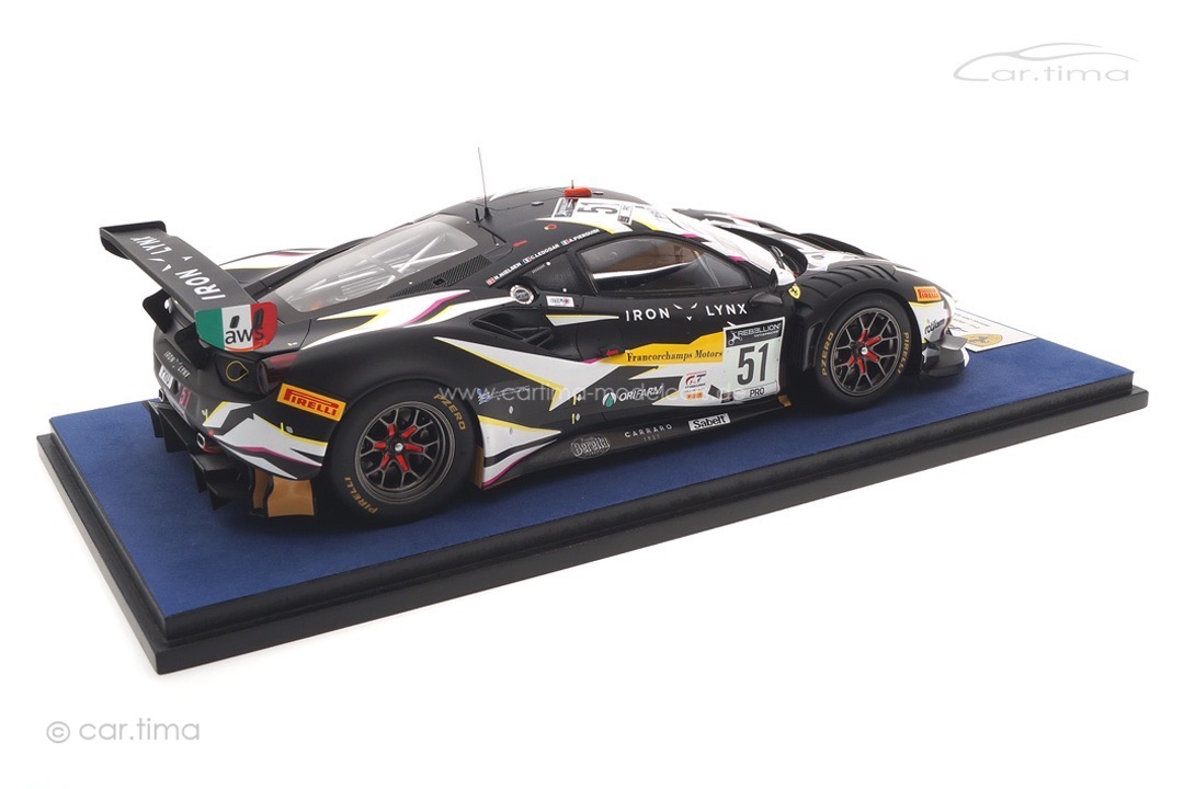Ferrari 488 GT3 Winner 24h Spa 2021 Ledogar/Nielsen/Pier Guidi Looksmart 1:18 LS18RC015 Ferrari 488 GT3 Winner 24h Spa 2021 Ledogar/Nielsen/Pier Guidi Looksmart 1:18 LS18RC015