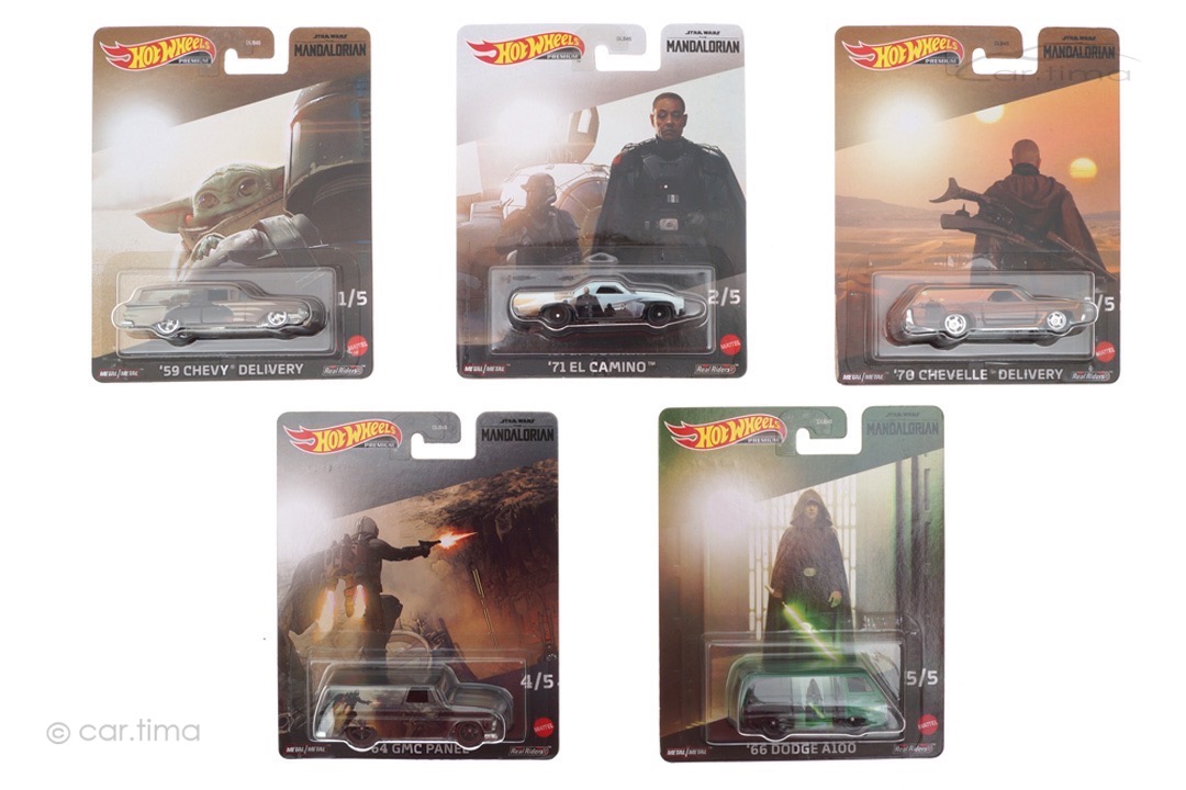 Star Wars Premium 5 Car-Set The Mandalorian Real Riders Hot Wheels 1:64 DLB45-979T