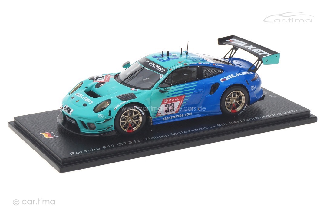 Porsche 911 GT3 R 24h Nürburgring 2021 Arnold/Bachler/Preining/Werner Spark 1:43 SG758