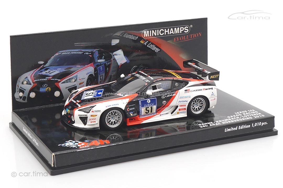 Lexus LFA 24h Nürburgring 2010 Hahne/Krumbach/Lotterer Minichamps 1:43 437101651