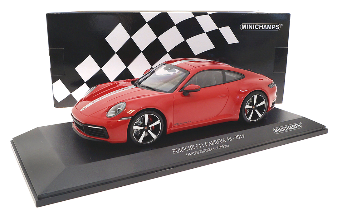 Porsche 911 (992) Carrera 4S Karminrot Minichamps 1:18 155067326