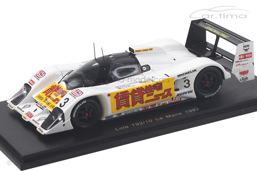 Lola T92/10 24h Le Mans 1992 Euser/Pareja/Zwolsman Spark 1:43 S4724 Lola T92/10 24h Le Mans 1992 Euser/Pareja/Zwolsman Spark 1:43 S4724