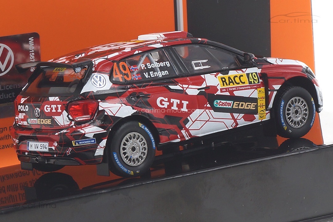 VW Polo GTI R5 WRC Rallye Catalunya 2018 Solberg/Engan IXO 1:43 RAM742
