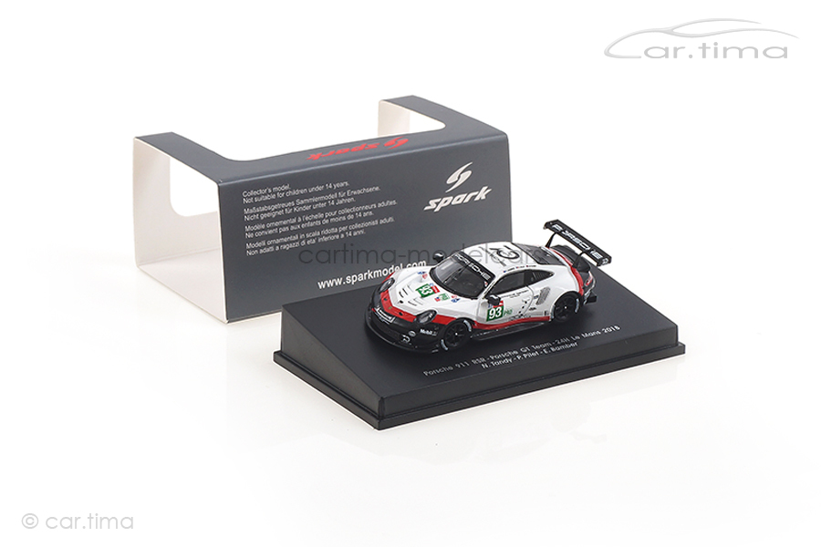 Porsche 911 RSR 24h Le Mans 2018 Bamber/Pilet/Tandy Spark 1:87 87S144