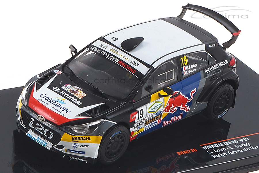 Hyundai i20 R5 Rallye Terre du Haut-Var 2019 Loeb/Godey IXO 1:43 RAM736 Hyundai i20 R5 Rallye Terre du Haut-Var 2019 Loeb/Godey IXO 1:43 RAM736