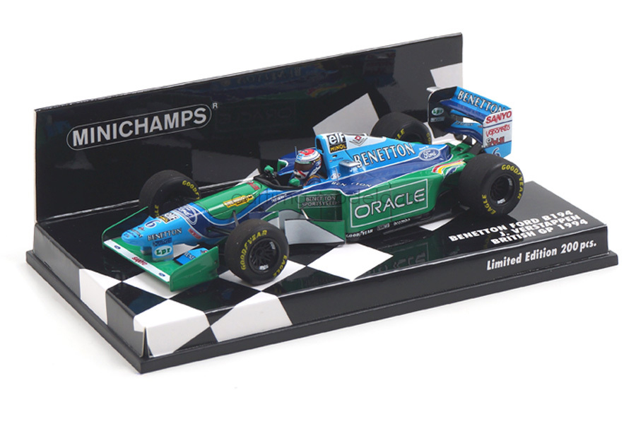 Benetton Ford B194 British GP 1994 Jos Verstappen Minichamps 1:43 417940806 Benetton Ford B194 British GP 1994 Jos Verstappen Minichamps 1:43 417940806