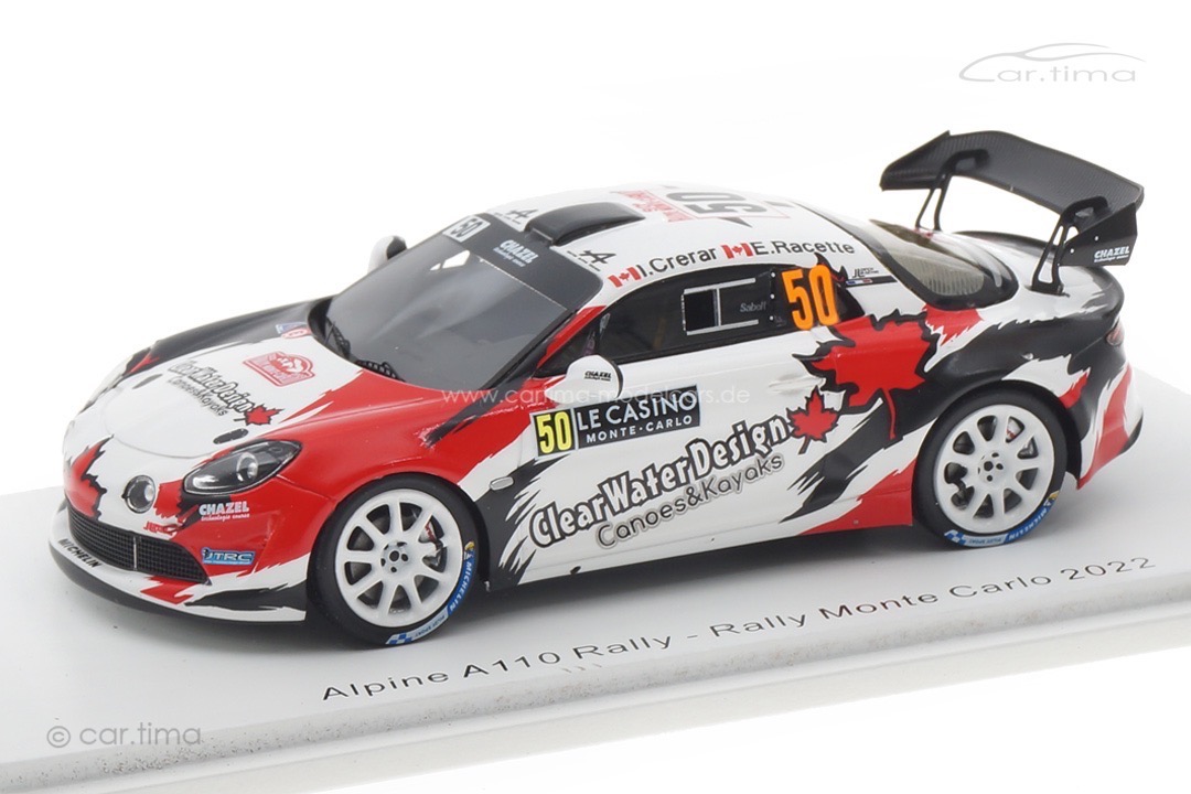 Alpine A110 Rally Rallye Monte Carlo 2022 Crerar/Racette Spark 1:43 S6702 Alpine A110 Rally Rallye Monte Carlo 2022 Crerar/Racette Spark 1:43 S6702