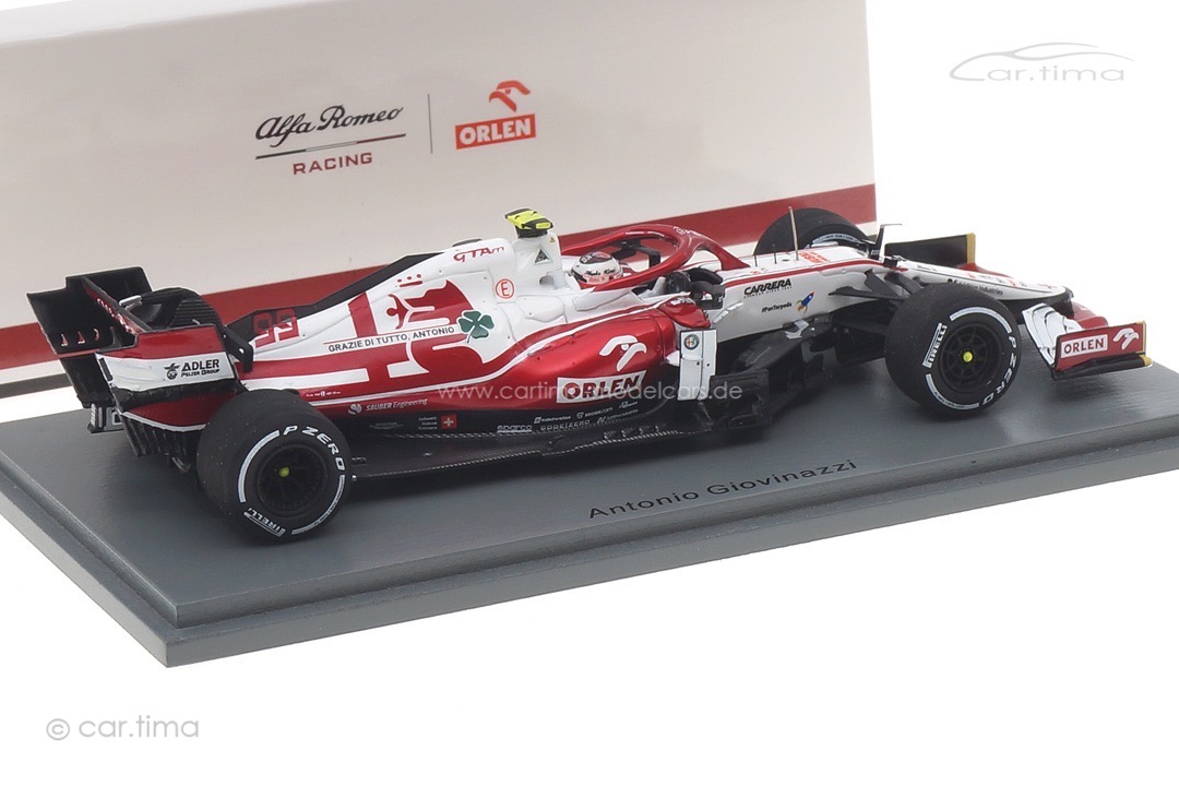 Alfa Romeo Racing ORLEN C41 GP Abu Dhabi 2021 Antonio Giovinazzi Spark 1:43 S7857 Alfa Romeo Racing ORLEN C41 GP Abu Dhabi 2021 Antonio Giovinazzi Spark 1:43 S7857