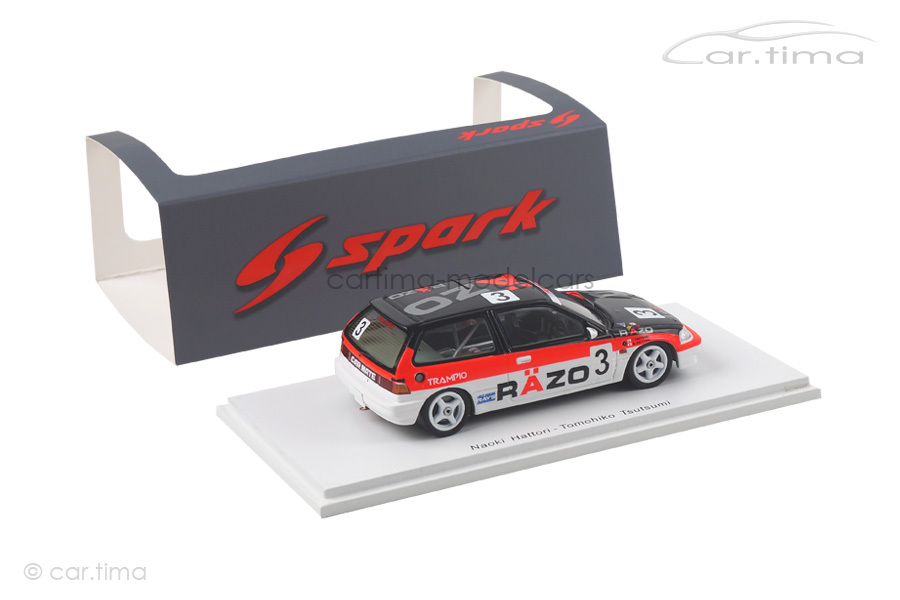 Honda Civic EF3 Suzuka 1989 Hattori/Tsutsumi Spark 1:43 S5457 Honda Civic EF3 Suzuka 1989 Hattori/Tsutsumi Spark 1:43 S5457