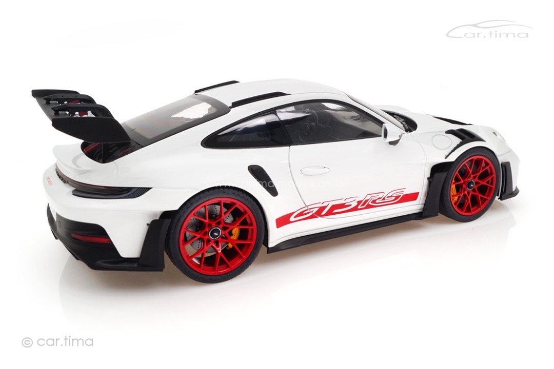 Porsche 911 (992) GT3 RS Weiß/Pyrorot Norev 1:12 127530 Porsche 911 (992) GT3 RS Weiß/Pyrorot Norev 1:12 127530