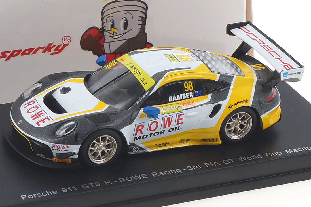 Porsche 911 GT3 R Macau 2019 Earl Bamber Spark 1:64 Y167 Porsche 911 GT3 R Macau 2019 Earl Bamber Spark 1:64 Y167