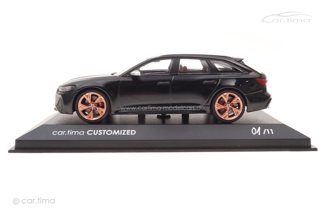 Audi RS6 Avant Schwarz/Rad Cuprum Minichamps car.tima CUSTOMIZED 1:43 Audi RS6 Avant Schwarz/Rad Cuprum Minichamps car.tima CUSTOMIZED 1:43