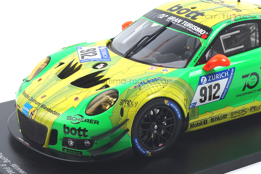 Porsche 911 (991) GT3 R Winner 24h Nürburgring 2018 Manthey Racing Spark 1:18 18SG027 