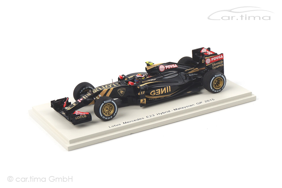 Lotus Mercedes E23 Hybrid GP Malaysia 2015 Pastor Maldonado Spark 1:43 S4607