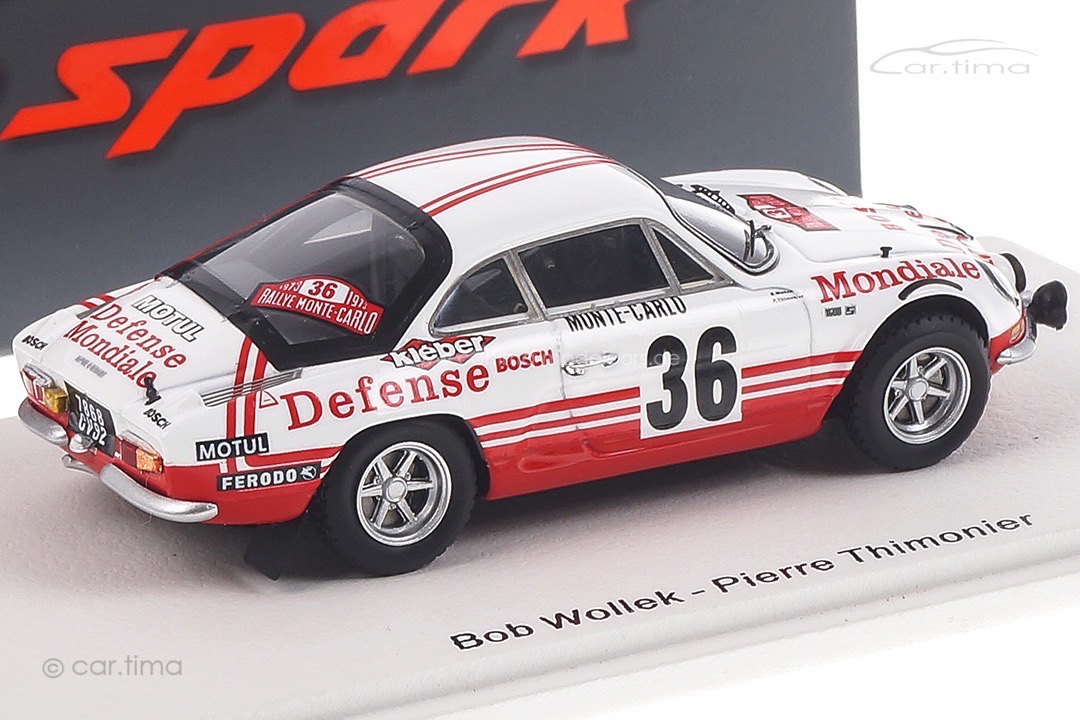 Alpine A110 Rallye Monte Carlo 1973 Wollek/Thimonier Spark 1:43 S6111 Alpine A110 Rallye Monte Carlo 1973 Wollek/Thimonier Spark 1:43 S6111