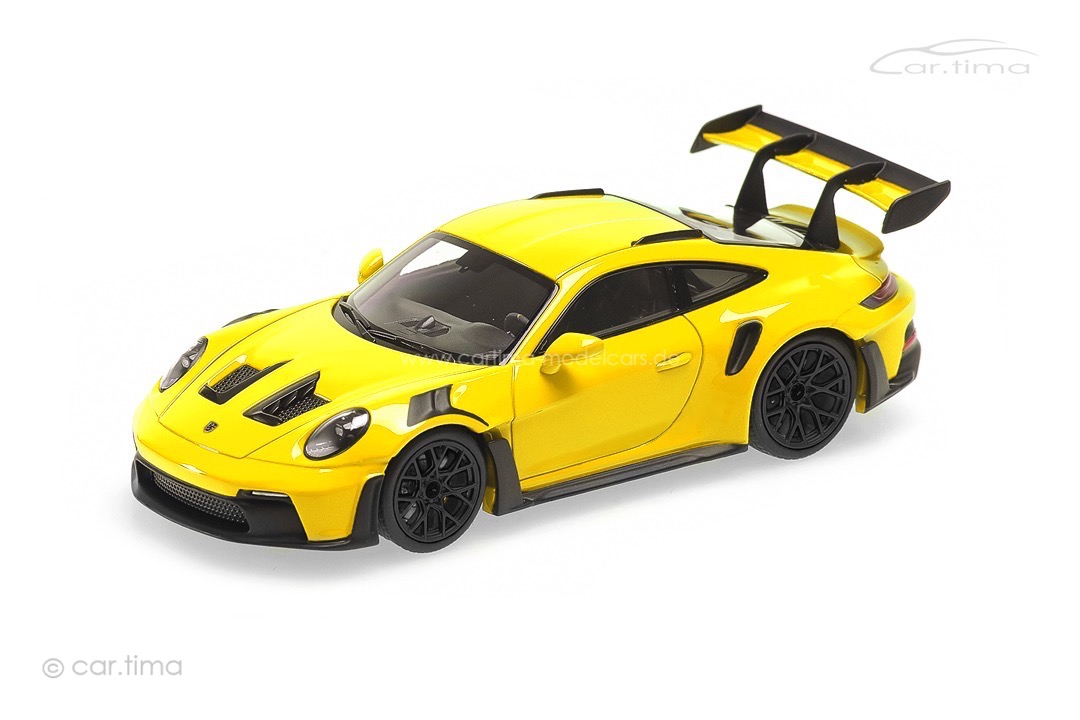 Porsche 911 (992) GT3 RS Racinggelb/Rad schwarz Minichamps 1:43 410062104
