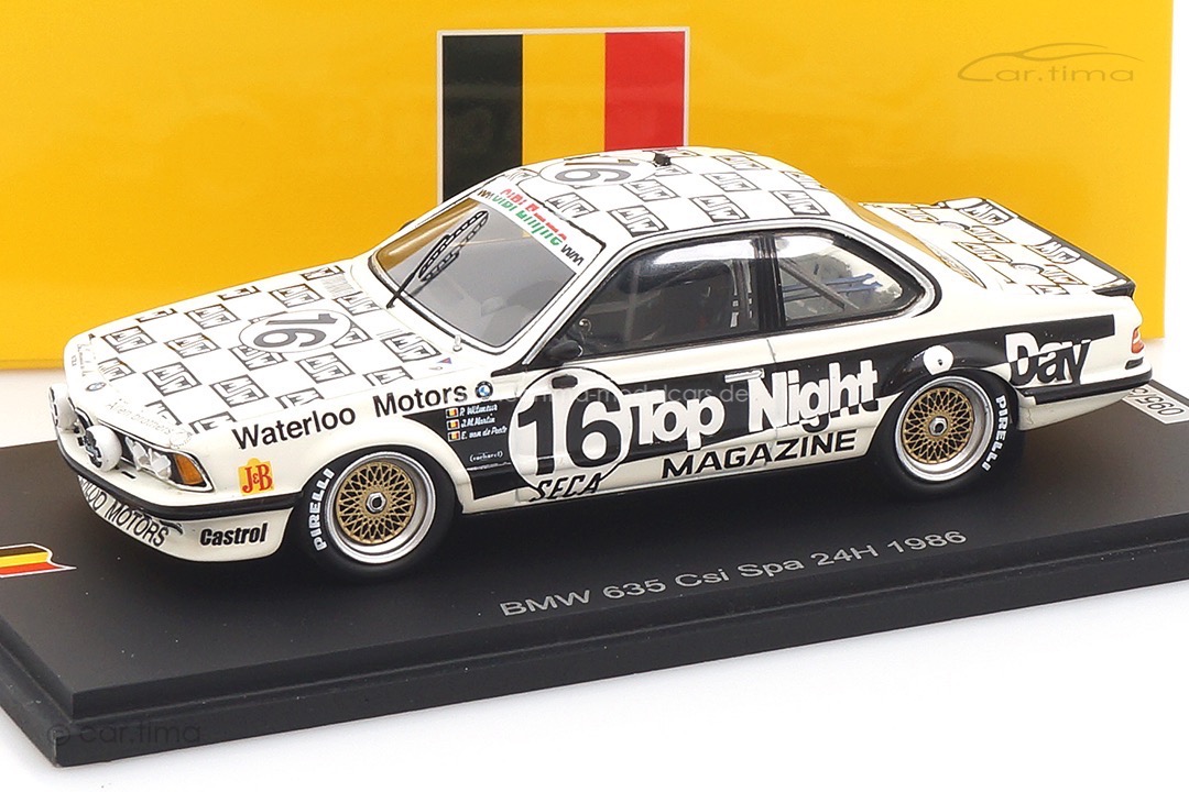 BMW 635 CSI 24h Spa 1986 Martin/Van de Poele/Witmeur Spark 1:43 SB666