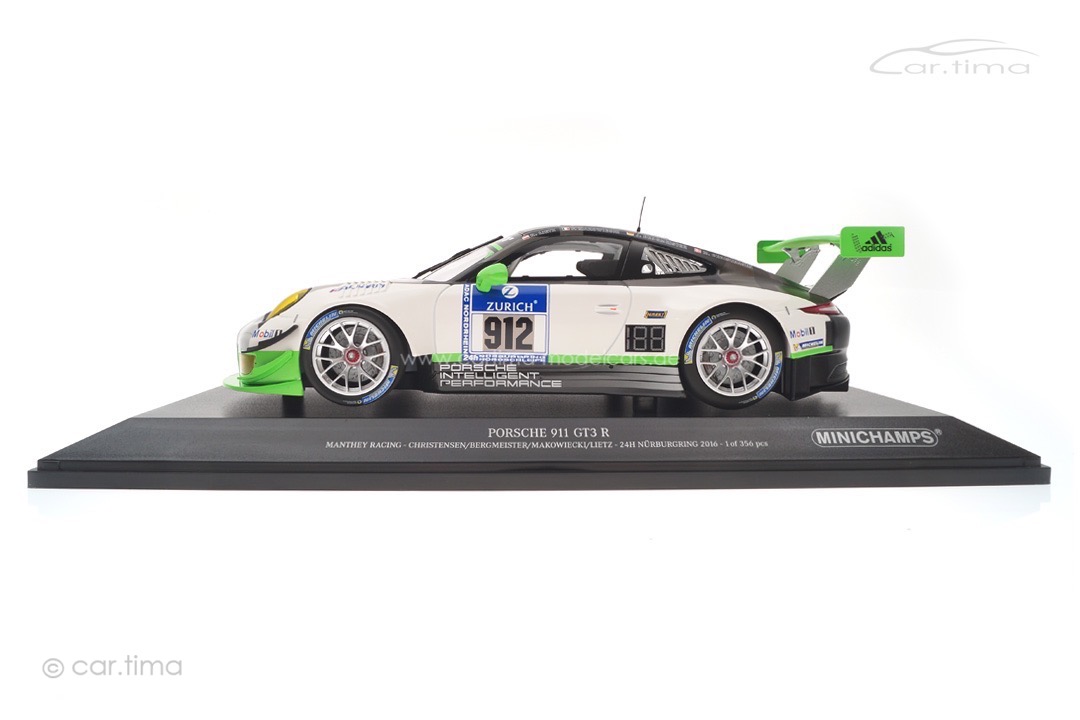 Porsche 911 (991) GT3 R 24h Nürburgring 2016 Christensen/Bergmeister/Makowiecki/Lietz Minichamps Porsche 911 (991) GT3 R 24h Nürburgring 2016 Christensen/Bergmeister/Makowiecki/Lietz Minichamps