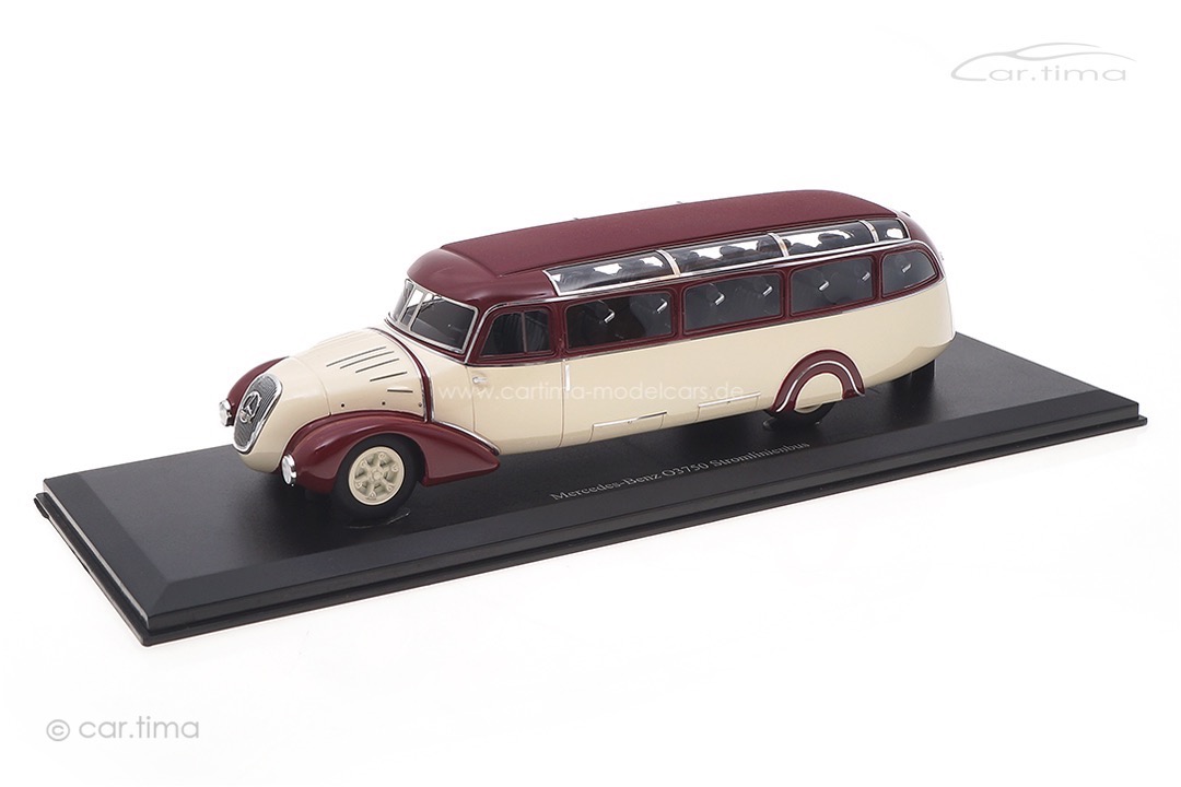 Mercedes-Benz O3750 Stromlinienbus 1936 beige/rot autocult 1:43 10008