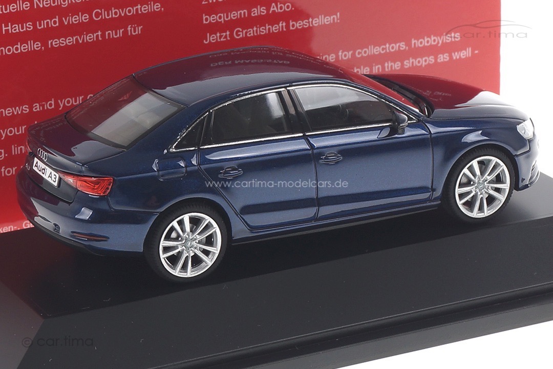Audi A3 Limousine Scubablue met. Herpa 1:43 070744